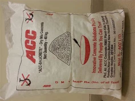 Ready Mix Concrete Bags - Acc Bagcrete - Dry Mix Concrete Manufacturer ...