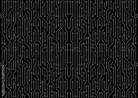 White circuit board on black background. High-tech technology ...