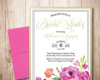 Items similar to Tropical Flowers Bridal Shower Custom Invitation Design on Etsy