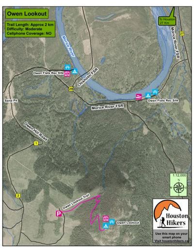 Owen Lookout - Houston, BC Map by Houston Hikers Society | Avenza Maps