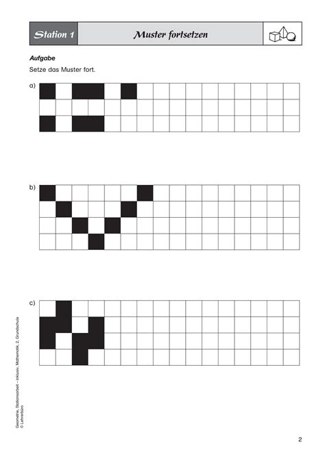 Muster Zeichnen Grundschule Mathematik