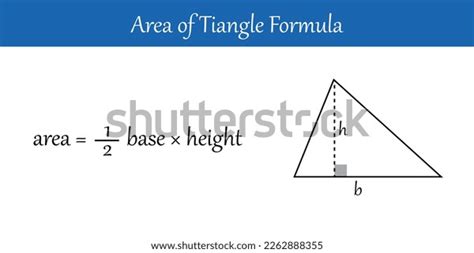 Area Triangle Formula Mathematics Vector Illustration Stock Vector ...