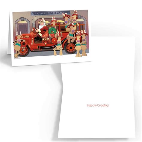 Firefighter Christmas Cards 16 Fireman Firemen Rescue Fire - Etsy