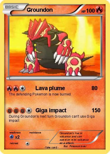 Pokémon Groundon 285 285 - Lava plume - My Pokemon Card