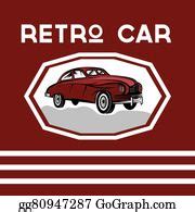 380 Retro Sports Car Vintage Convertible Clip Art | Royalty Free - GoGraph