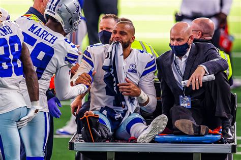 Cowboys' Quarterback Dak Prescott in Tears After Suffering Horrible Ankle Injury