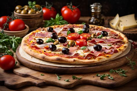 Richly Decorated Italian Pizza Free Stock Photo - Public Domain Pictures