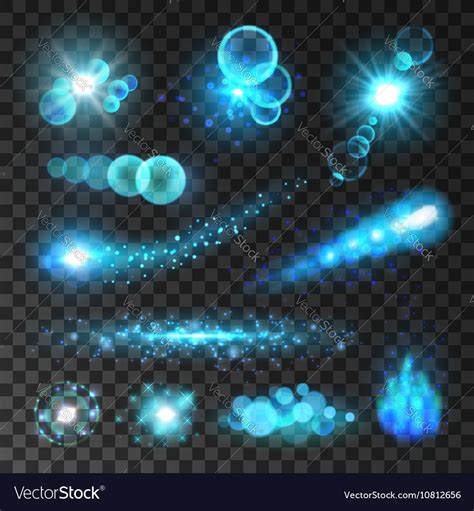 Neon blue sparkling glitter lights Royalty Free Vector Image