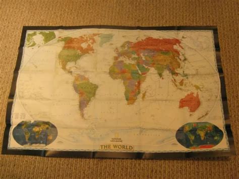 VTG MAP NATIONAL Geographic ENDANGERED EARTH Folded World Wall Map Class 46”x29” $8.95 - PicClick