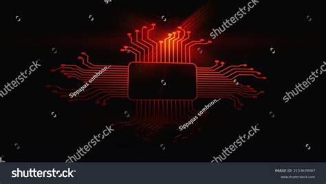 Red Abstract Technology Background Circuit Board Stock Illustration ...