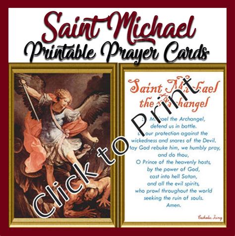 Free Printable St Michael Prayer Card Printable - Printable Word Searches