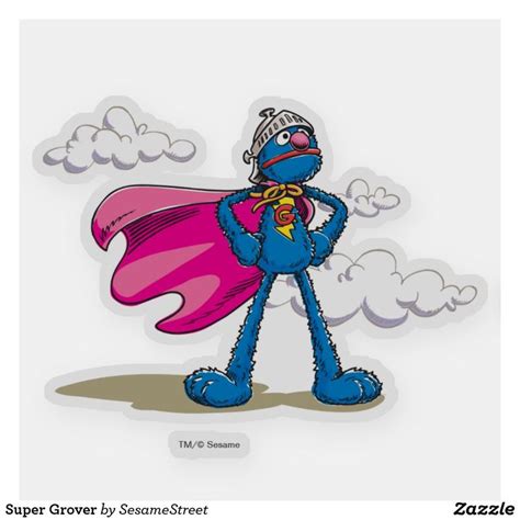 Super Grover Sticker | Zazzle | Toddler art projects, Disney sticker, Sesame street