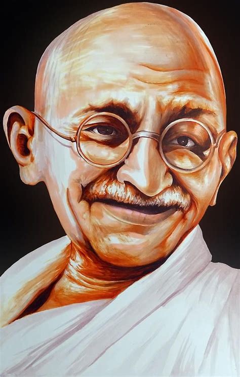 Mahatma Gandhi Painting by Arun Sivaprasad Portrait Sketches, Art ...