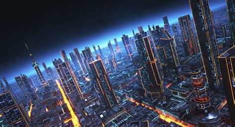 3D futuristic city future - TurboSquid 1327933