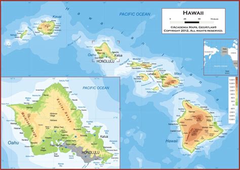 Hawaiian Islands Map Printable