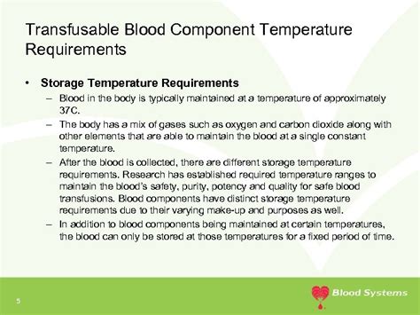 Storage and Record Keeping Requirements for Transfusable Blood