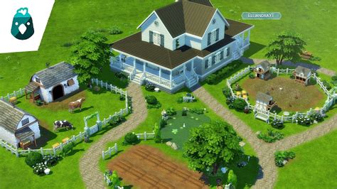 FAMILY FARM HOUSE w/ cows & chickens! 🐤🌾 | Sims 4 Cottage Living Speed ...