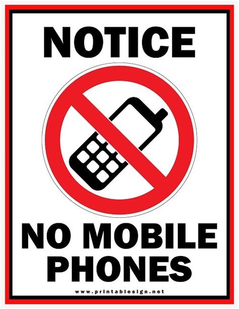 Printable No Mobile Phones Sign | FREE Download