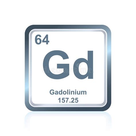 Chemical Element Gadolinium from the Periodic Table Stock Illustration - Illustration of number ...