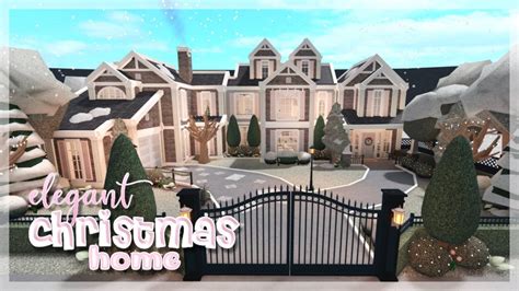 Elegant Christmas Home | Bloxburg Speed Build - YouTube