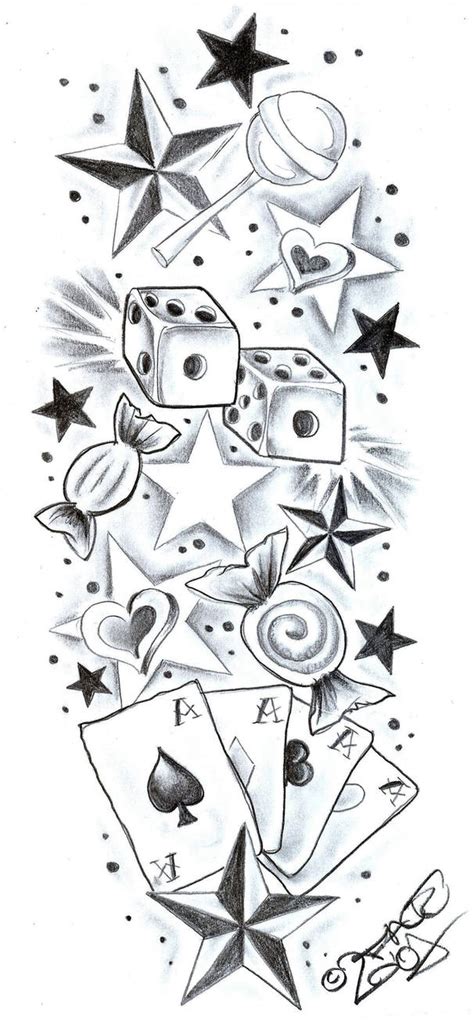 TattooDesign SweetsCherryStars by 2Face-Tattoo on DeviantArt