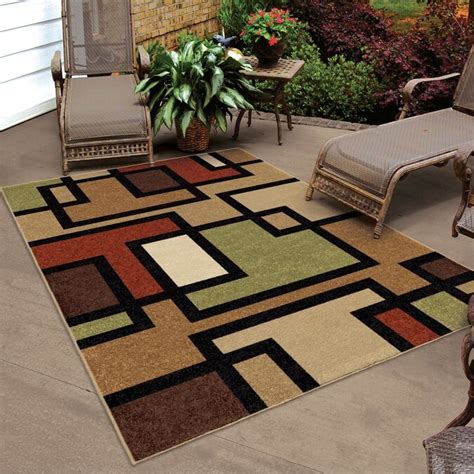 Orian Rugs Blended-block Indoor/Outdoor Novelty Area Rug (Common: 8 x ...