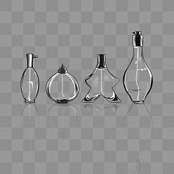 Glass Perfume Bottle Vector Hd Images, Vector Illustration Of A Realistic Style Perfume In A ...