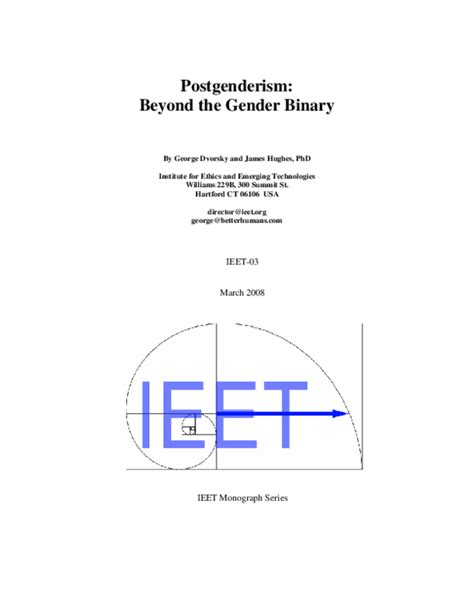 (PDF) Postgenderism: Beyond the Gender Binary | George Dvorsky - Academia.edu