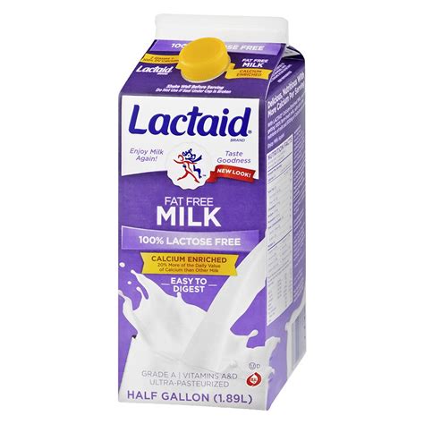 Lactaid Fat Free Milk 1/2 gal Carton | Walgreens