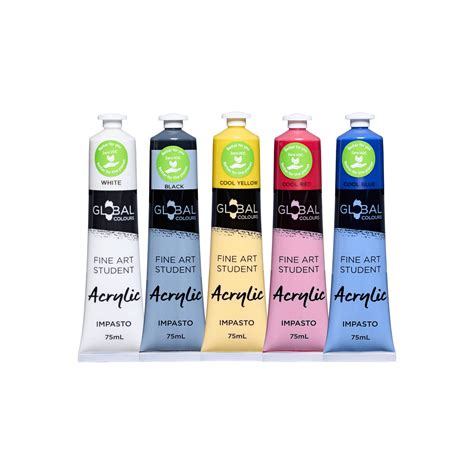 Global Colours Starter 5 Colour | Eco-Friendly - 75ml Set Student ...