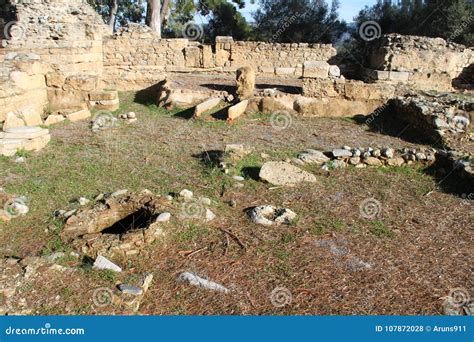 Ruins of Ancient Sparta stock photo. Image of camp, capital - 107872028