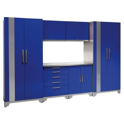 Performance Plus 7 pc. Metal Cabinet Set, Black or Blue - Sam's Club | Metal garage storage ...