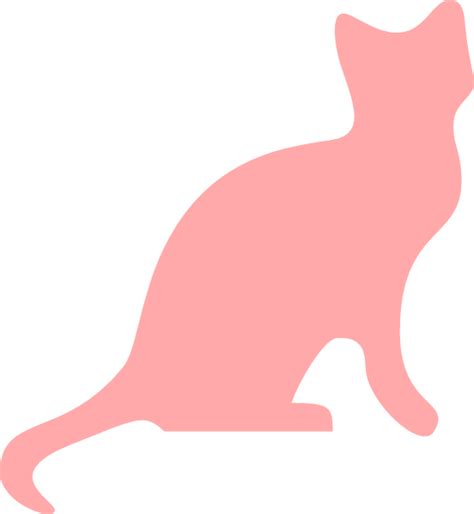 Pink Cat Silhouette Clip Art at Clker.com - vector clip art online ...