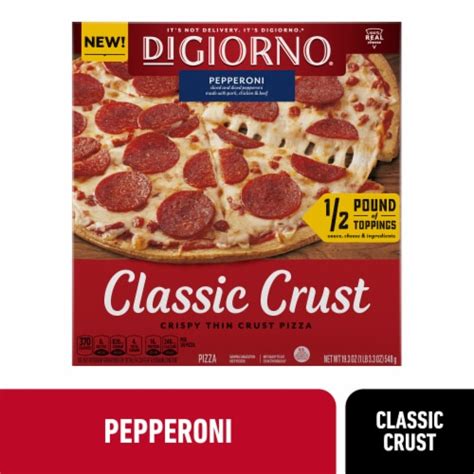 DiGiorno Classic Crust Pepperoni Pizza on a Crispy Thin Crust, NET WT ...