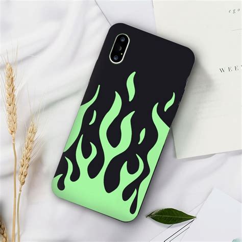 Artistic Personality Flame Soft Silicone Phone Case For Iphone 11 Pro XS MAX XR X 8 7 Plus Black ...