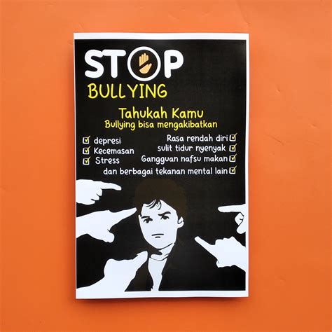 Poster Stop Bullying Di Sekolah Dasar Standar - IMAGESEE