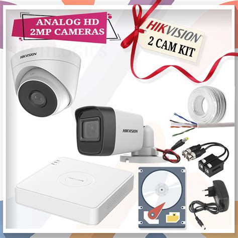 HIKVISION 2MP HD ANALOG CCTV CAMERA KIT – 2 CAMERAS PACKAGE - TECHLOGICS