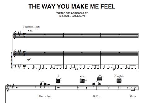 Michael Jackson-The Way You Make Me Feel Free Sheet Music PDF for Piano | The Piano Notes