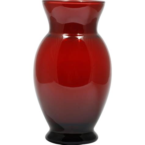 Anchor Hocking Royal Ruby Vase Red Vintage Art Glass 1960s Mid Century Modern | Vintage art ...