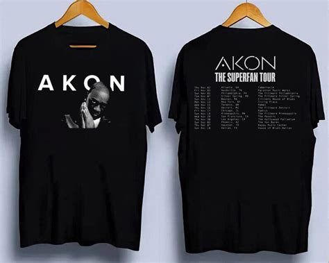 Akon the Superfan Tour 2023 2 Sides Shirt Akon Unisex Fan - Etsy