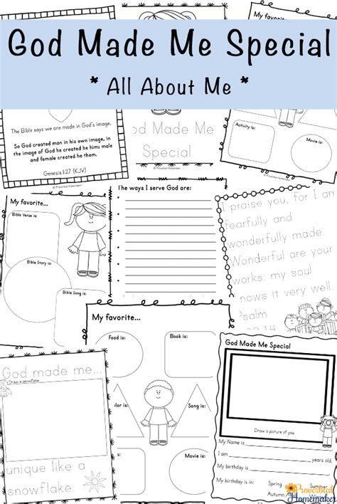 God Made Me Special Printable Pack - Proverbial Homemaker