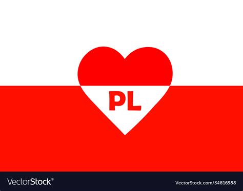 National flag poland in red and white Royalty Free Vector