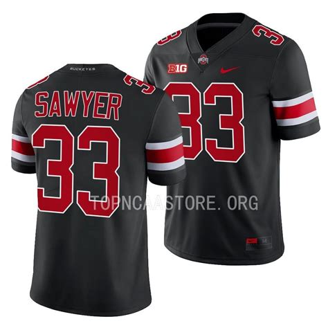 Jack Sawyer Ohio State Buckeyes #33 Black Jersey College Football Men's ...