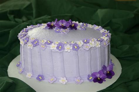 Violet Birthday Cake | Accented with royal icing violets. | Heather Solomon | Flickr