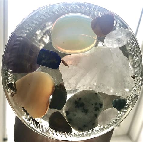 My first “new moon water“ with crystals and a bit of lavender - What do you think? :) : r/Witch