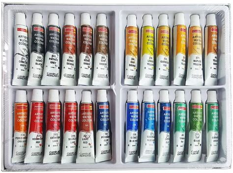 Camel Kokuyo Artist 5ml Water Color Tube - 24 Shades (Multicolor ...