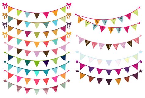 Bunting Clip Art Clipart Commercial and Personal