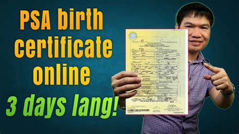 PSA BIRTH CERTIFICATE (2022)｜Online Application and Delivery｜Step By Step Tutorial - YouTube