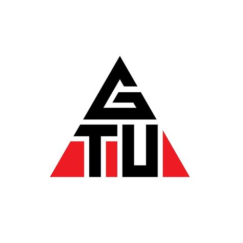 GTU triangle letter logo design with triangle shape. GTU triangle logo ...