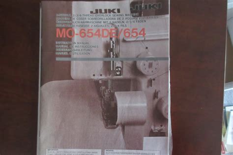 Juki 2/3/4 Overlock Model 654DE/654 Manual (Box 1)